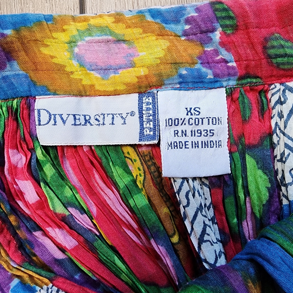 Euc Diversity Petites Patchwork Style Cotton Draw… - image 5